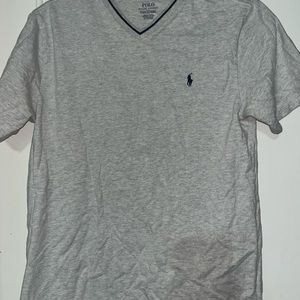 Polo Ralph Lauren Gray shirt sleeved V neck shirt